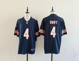 Nike Chicago Bears #4 D'Andre Swift Navy Authentic Stitched NFL Jersey