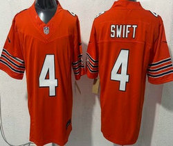 Nike Chicago Bears #4 D'Andre Swift Orange Stitched Football Jersey