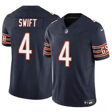 Nike Chicago Bears #4 D’Andre Swift Navy 2023 F.U.S.E. Football Stitched Jersey