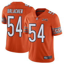 Nike Chicago Bears #54 Brian Urlacher 100th Season Patch Orange Vapor Untouchable Limited Authentic Stitched NFL Jersey