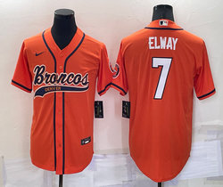 Nike Chicago Bears #7 John Elway Orange Joint adults Authentic Stitched baseball jersey