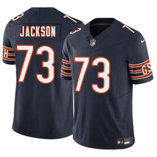 Nike Chicago Bears #73 Jonah Jackson Navy Vapor Untouchable Authentic Stitched NFL Jersey