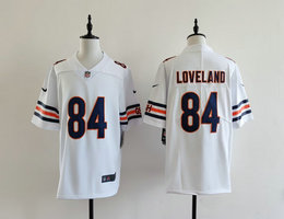 Nike Chicago Bears #84 Colston Loveland White Vapor Untouchable Limited Stitched Football Jersey
