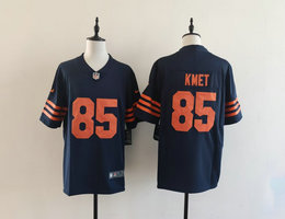 Nike Chicago Bears #85 Cole Kmet Navy Orange Name Authentic Stitched NFL Jersey