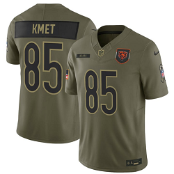 Nike Chicago Bears #85 Cole Kmet Olive 2025 Salute To Service Stitched Football Jersey