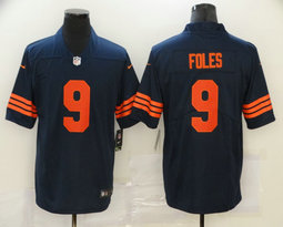 Nike Chicago Bears #9 Nick Foles Blue Rush Authentic stitched NFL jersey