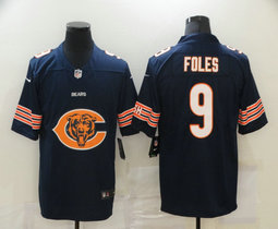Nike Chicago Bears #9 Nick Foles Blue With team logo Vapor Untouchable Authentic Stitched NFL Jersey