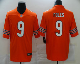 Nike Chicago Bears #9 Nick Foles Orange Vapor Untouchable Authentic stitched NFL jersey