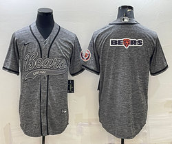 Nike Chicago Bears Blank Hemp grey Joint with logo Authentic Stitched baseball jersey