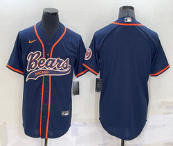 Nike Chicago Bears Blank Orange Joint adults Blue Authentic Stitched baseball jersey