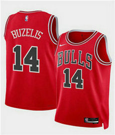 Nike Chicago Bulls #14 Matas Buzelis Red 2024 Draft Icon Edition Stitched Basketball Jersey