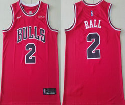 Nike Chicago Bulls #2 LaMelo Ball Red With Advertising Game Authentic Stitched NBA jersey