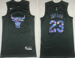 Nike Chicago Bulls #23 Michael Jordan 2020-21 rainbow Authentic Stitched NBA Jersey