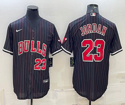 Nike Chicago Bulls #23 Michael Jordan Black Joint Authentic Stitched baseball jersey