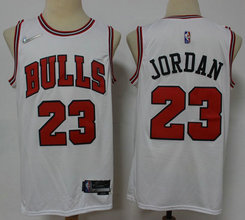 Nike Chicago Bulls #23 Michael Jordan White 75th anniversary Authentic Stitched NBA jersey