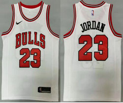 Nike Chicago Bulls #23 Michael Jordan White Authentic Stitched NBA jersey