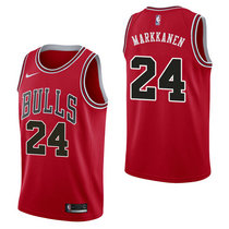 Nike Chicago Bulls #24 Lauri Markkanen Red Game Authentic Stitched NBA jersey