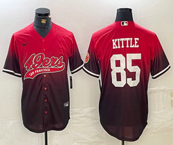 Nike Chicago Bulls #85 George Kittle Red 2024 Joint Authentic Stitched baseball jersey