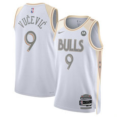 Nike Chicago Bulls #9 Nikola Vu?evi? White 2024-25 City Edition Stitched Basketball Jersey