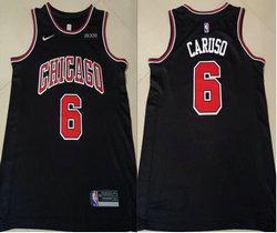 Nike Chicago Bulls #6 Alex Caruso Black 2021-2022 With Advertising Authentic Stitched NBA jersey