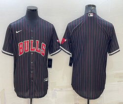 Nike Chicago Bulls Black Joint Authentic Stitched baseball jersey