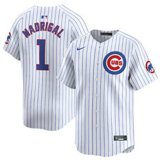 Nike Chicago Cubs #1 Nick Madrigal White 2024 Authentic Stitched MLB Jersey