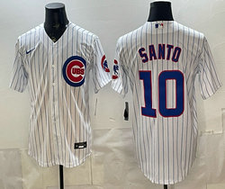 Nike Chicago Cubs #10 Ron Santo White Authentic Stitched MLB Jersey