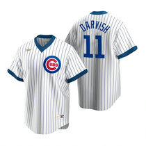 Nike Chicago Cubs #11 Yu Darvish White Pullover Authentic Stitched MLB Jersey