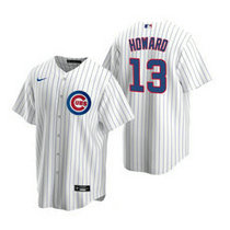 Nike Chicago Cubs #13 Ed Howard White Game 2020 MLB Draft Jersey