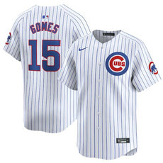 Nike Chicago Cubs #15 Yan Gomes White 2024 Authentic Stitched MLB Jersey