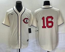 Nike Chicago Cubs #16 Patrick Wisdom Cream Throwback Stitched Baseball Jersey