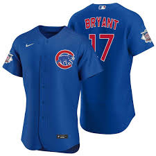 Nike Chicago Cubs #17 Kris Bryant  Blue MLB jersey