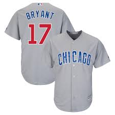 Nike Chicago Cubs #17 Kris Bryant  Gray MLB jersey