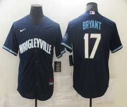 Nike Chicago Cubs #17 Kris Bryant Navy Game Authentic Stitched MLB Jersey