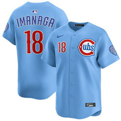 Nike Chicago Cubs #18 Shōta Imanaga Blue 2024-25 2nd Alternate Limited Stitched Baseball Jersey