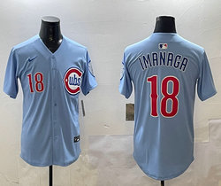 Nike Chicago Cubs #18 Shota Imanaga Blue 2024-25 2nd Alternate Limited Stitched Baseball Jersey