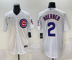 Nike Chicago Cubs #2 Nico Hoerner White Stitched Baseball Jersey