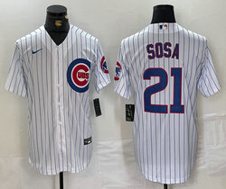 Nike Chicago Cubs #21 Sammy Sosa White 2024 Game Authentic Stitched MLB Jersey