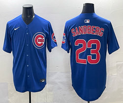 Nike Chicago Cubs #23 Ryne Sandberg Blue Authentic stitched MLB jersey