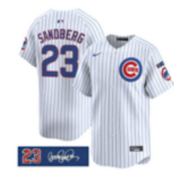 Nike Chicago Cubs #23 Ryne Sandberg White Ryne Sandberg Tribute V3 Baseball Jersey
