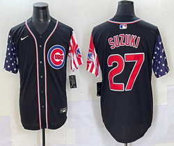 Nike Chicago Cubs #27 Seiya Suzuki Black Flag Jersey