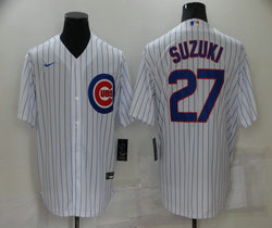 Nike Chicago Cubs #27 Seiya Suzuki White Game Authentic Stitched MLB Jersey