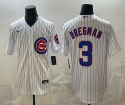Nike Chicago Cubs #3 Alex Bregman White Authentic stitched MLB jersey