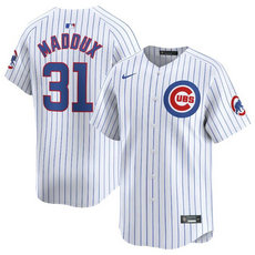 Nike Chicago Cubs #31 Greg Maddux White 2024 Authentic Stitched MLB Jersey