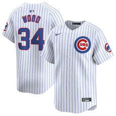 Nike Chicago Cubs #34 Kerry Wood White 2024 Authentic Stitched MLB Jersey
