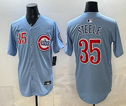 Nike Chicago Cubs #35 Justin Steele Blue 2nd Stitched Baseball Jersey