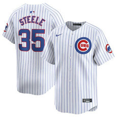 Nike Chicago Cubs #35 Justin Steele White 2024 Authentic Stitched MLB Jersey