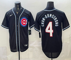 Nike Chicago Cubs #4 Pete Crow-Armstrong 2026 Black Out Jersey