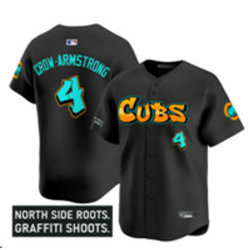 Nike Chicago Cubs #4 Pete Crow-Armstrong Black 7(VII) Joint MLB Jersey