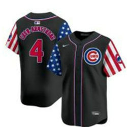 Nike Chicago Cubs #4 Pete Crow-Armstrong Black Flag Jersey